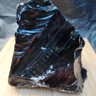 Bloc Obsidienne Noire Brute Qualité A 711g environ