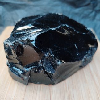 Bloc Obsidienne Noire Brute Qualité A 488g environ