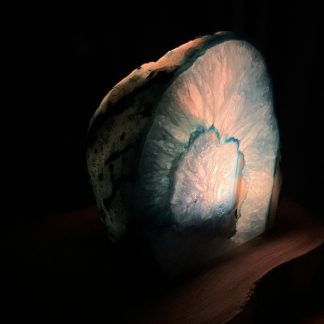 Bougeoir en Agate teinte Bleu