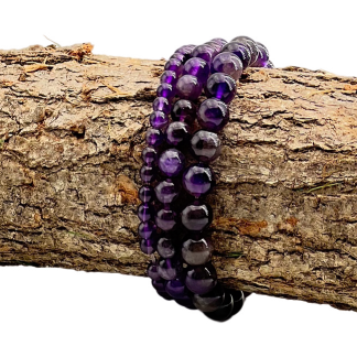 Bracelet Améthyste 6mm Qualité Extra