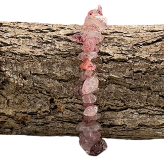 Bracelet Chips de pierres Rubellite (Tourmaline Rose) Extra