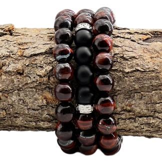 Bracelet Homme 10mm Oeil de Taureau Qualité Extra