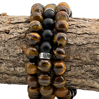 Bracelet Homme 10mm Oeil de tigre Qualité Extra