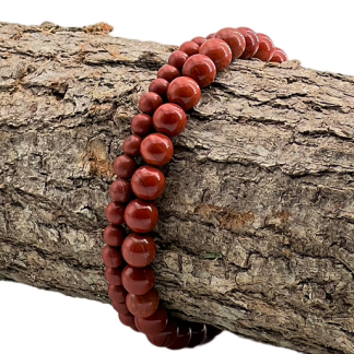 Bracelet Jaspe rouge 6mm Qualité Extra