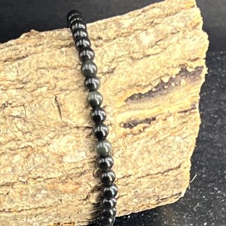Bracelet Obsidienne Oeil Céleste 4mm