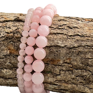 Bracelet Quartz Rose 6mm Qualité Extra