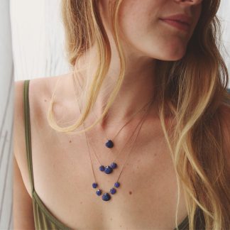 Collier 5 pierres Lapis Lazuli