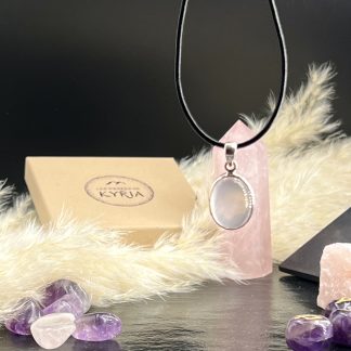 Pendentif Quartz Rose n°1